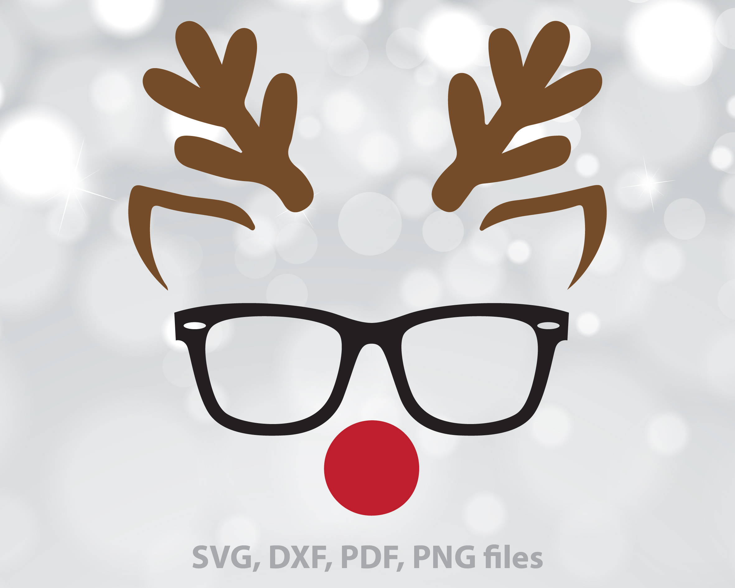 Download Deer with glasses Reindeer SVG Deer dxf Baby deer svg Cute ...