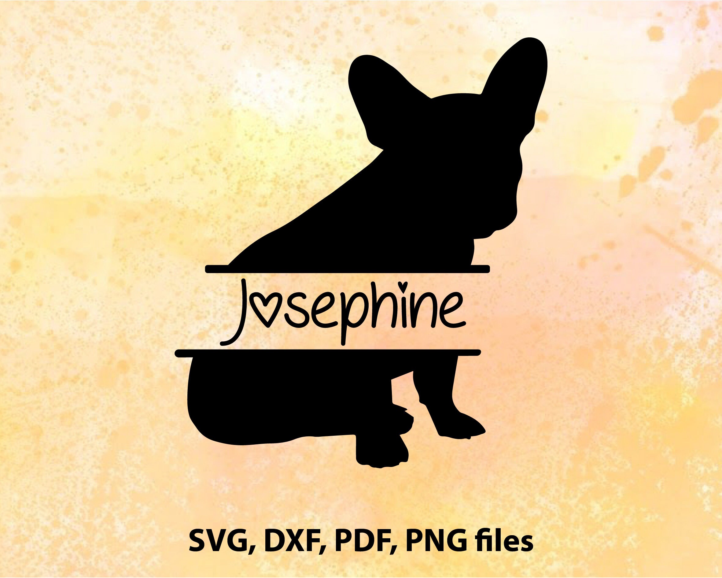 Download Split french bulldog SVG Dog name frame svg pdf eps files | Etsy