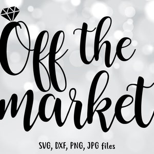Hors marché SVG, svg mariage, juste mariés svg, svg mariée | Silhouette Cricut | Comprend svg dxf jpg png