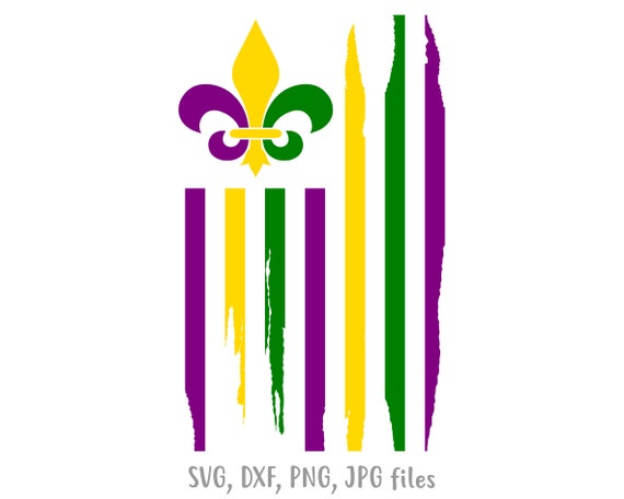 mardi gras flag svg