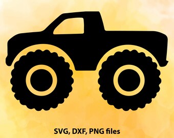 Monster Truck SVG File Cutting Template-Vector Clip Art for Commercial & Personal Use Cricut,Cameo,Explore,SCAL,Decal,Silhouette,Wall Vinyl