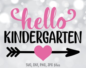 Hello Kindergarten SVG, Back To School Shirt Design (Digital Files)