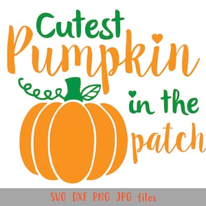 Cutest pumpkin in the patch svg, Baby Halloween svg, Fall svg, Newborn baby svg, Pumpkin svg, Halloween cut files, Baby Halloween Shirt svg