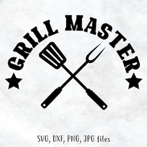 Maestro de la parrilla svg, barbacoa svg, fiesta de parrilla svg, parrilla svg, regalo del día del padre svg, camisa de papá de barbacoa svg / Incluye svg dxf jpg png