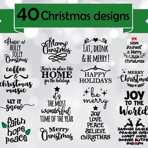 40 Holiday SVG Bundle, Holiday svg shirts, Christmas svg pack, Holiday svg cut files pack, Christmas saying svg bundles, Christmas cut files