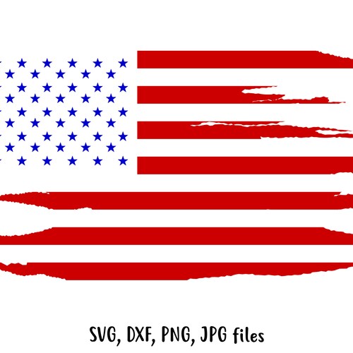 Distressed Flag Svg American Flag Svg 4th of July Svg US | Etsy