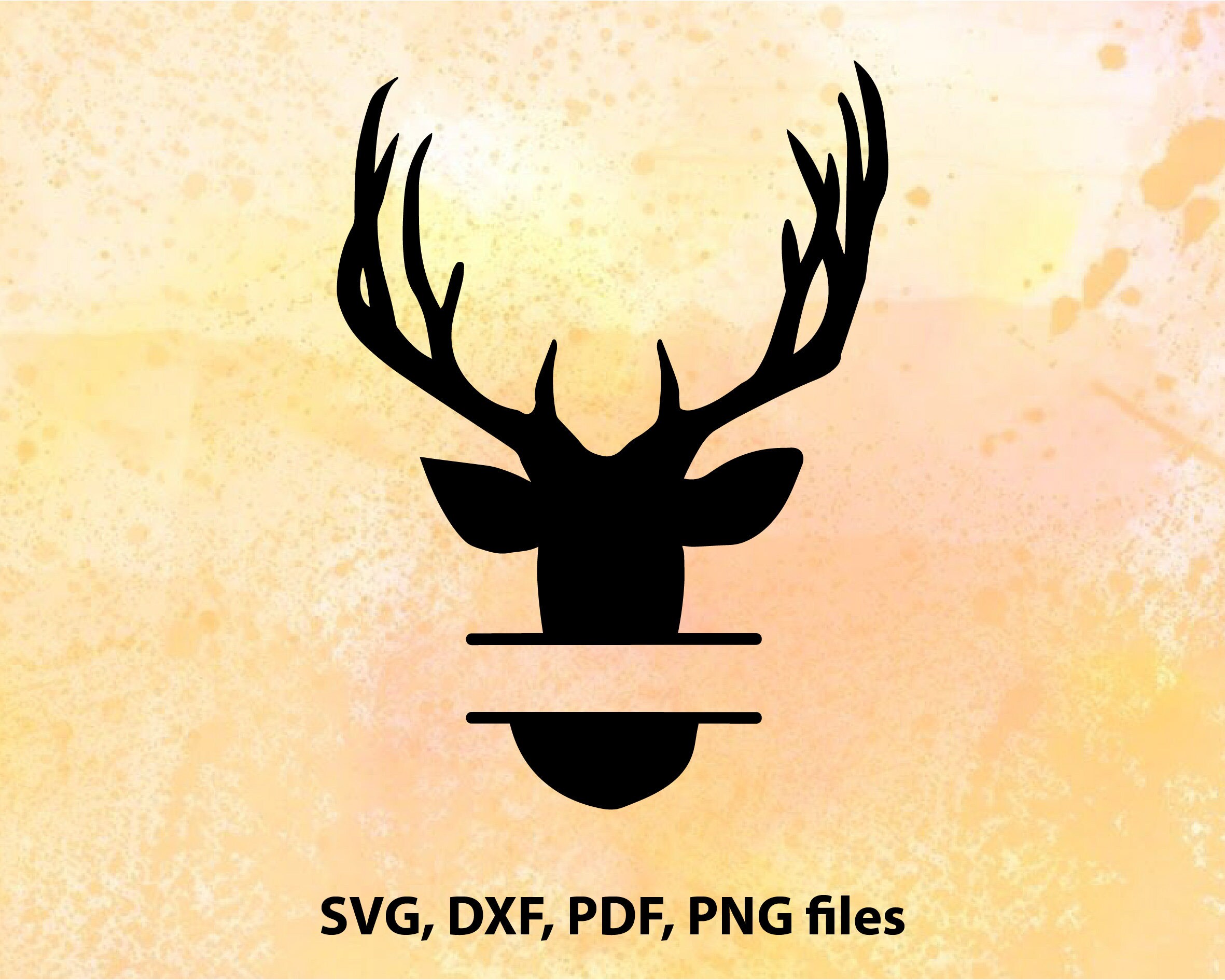 Download Deer SVG Split monogram svg Christmas svg Reindeer DXF pdf | Etsy
