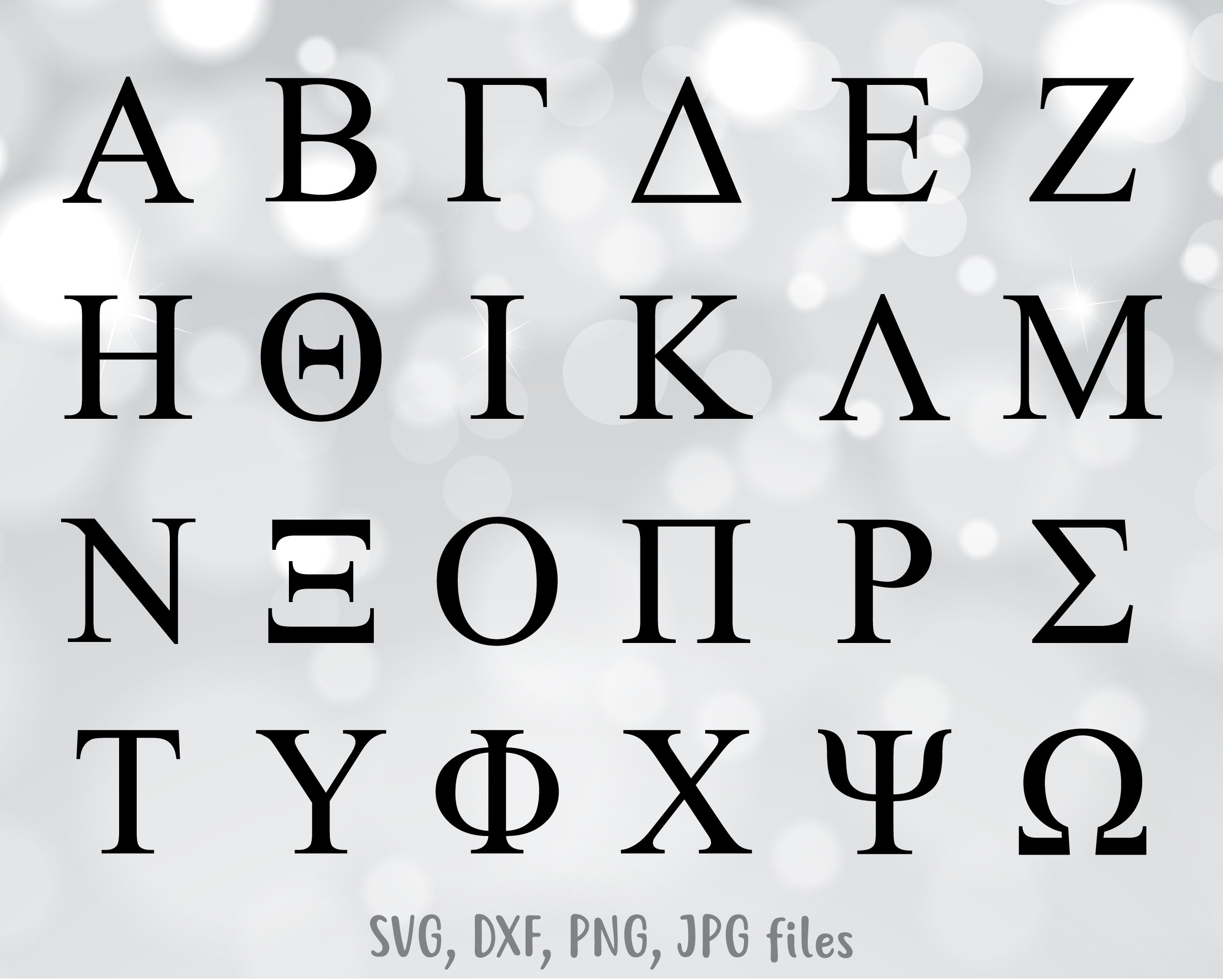 Greek Alphabet SVG Sorority Letters Svg 