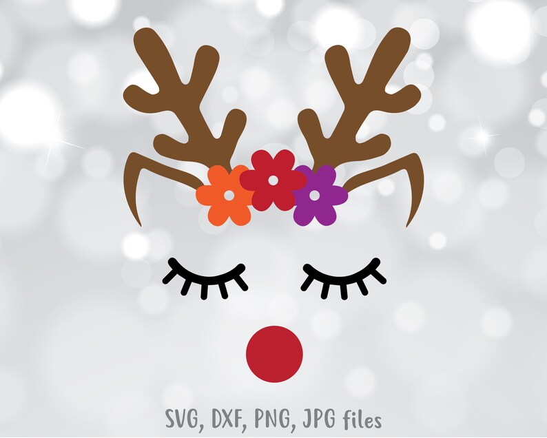 Download Reindeer SVG Deer face Cute baby deer Reindeer Clipart | Etsy