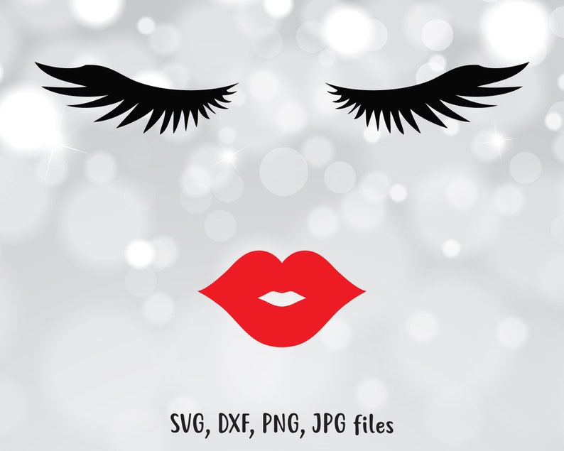 Download Eyelashes svg Lips svg Face svg Cut file Vinyl decal for ...