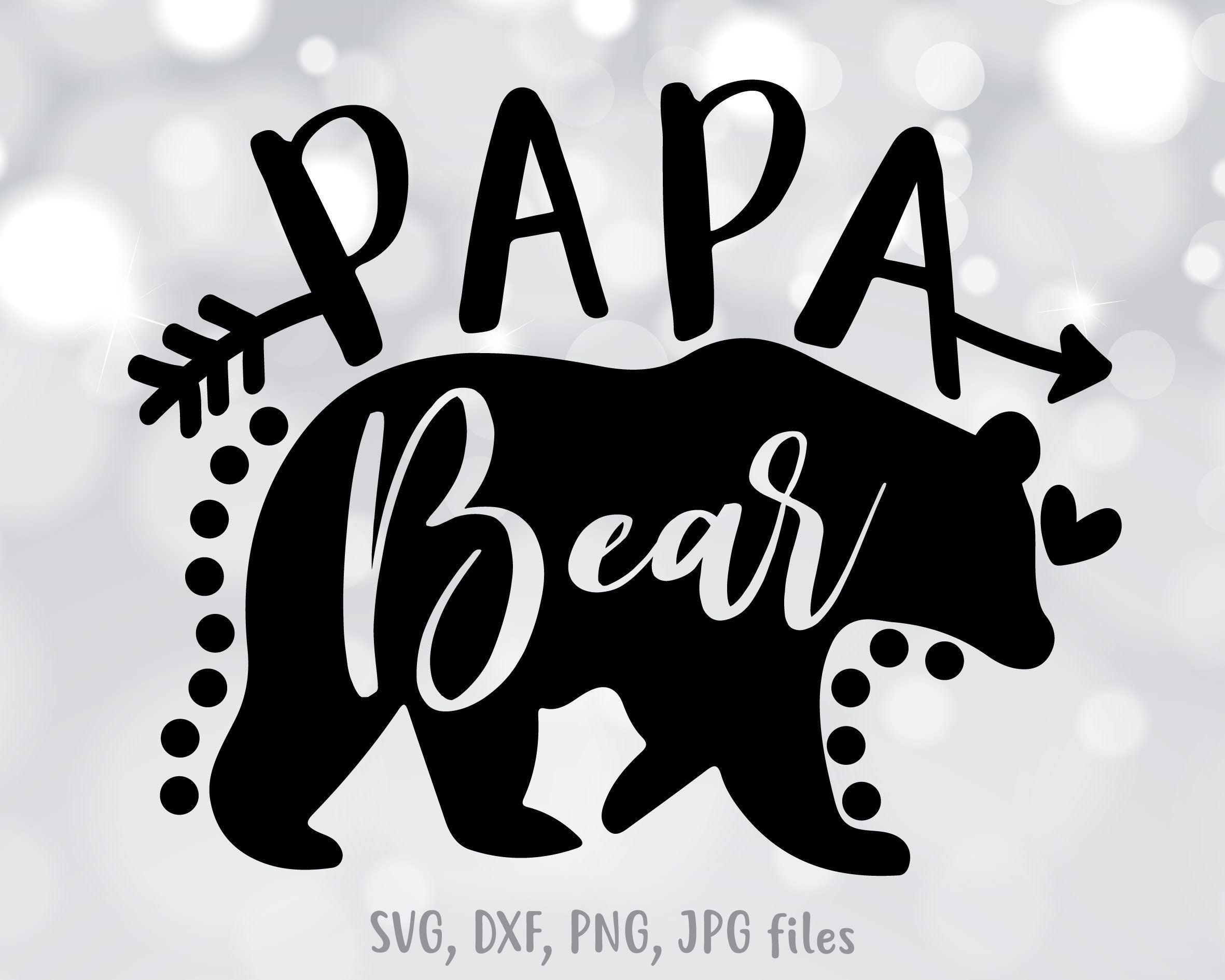 Papa bear svg files, Papa bear svg, Bear svg, Papa svg, files for Cricut,  Silhouette, svg eps png dxf Cut Print Mug Shirt Decal