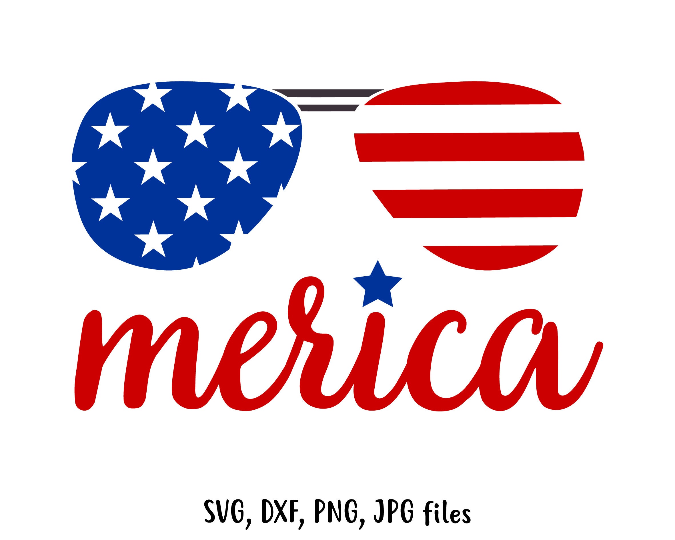 Merica SVG Independence day svg Merica Cut File Sunglasses | Etsy