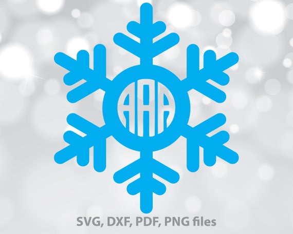 Download Snowflake monogram Christmas monogram Xmas monogram SVG | Etsy
