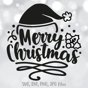 Joyeux Noël svg, svg de Noël, citation de Noël coupe, conception de chemise de Noël, Noël disant svg, svg bonnet de Noel, Cricut & Silhouette