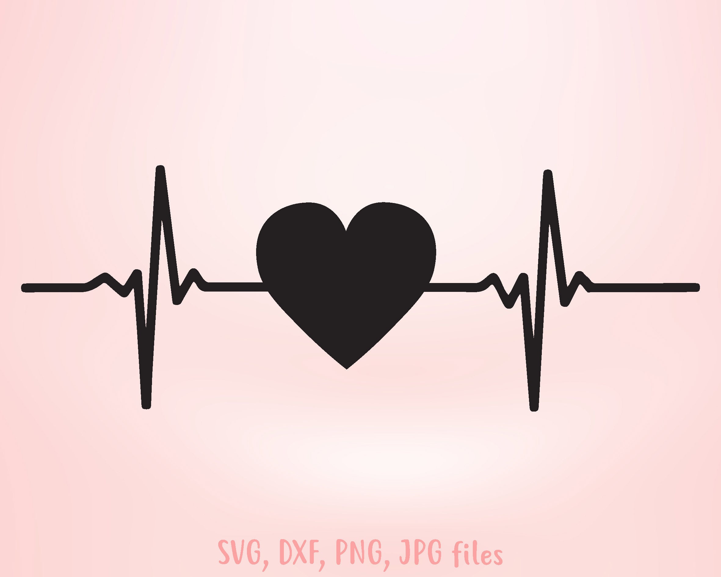 Heart Beat svg, Heartbeat svg, Valentines svg, Lifeline svg, Nurse Doctor  Hospital, Cricut & Silhouette | Includes svg dxf png jpg