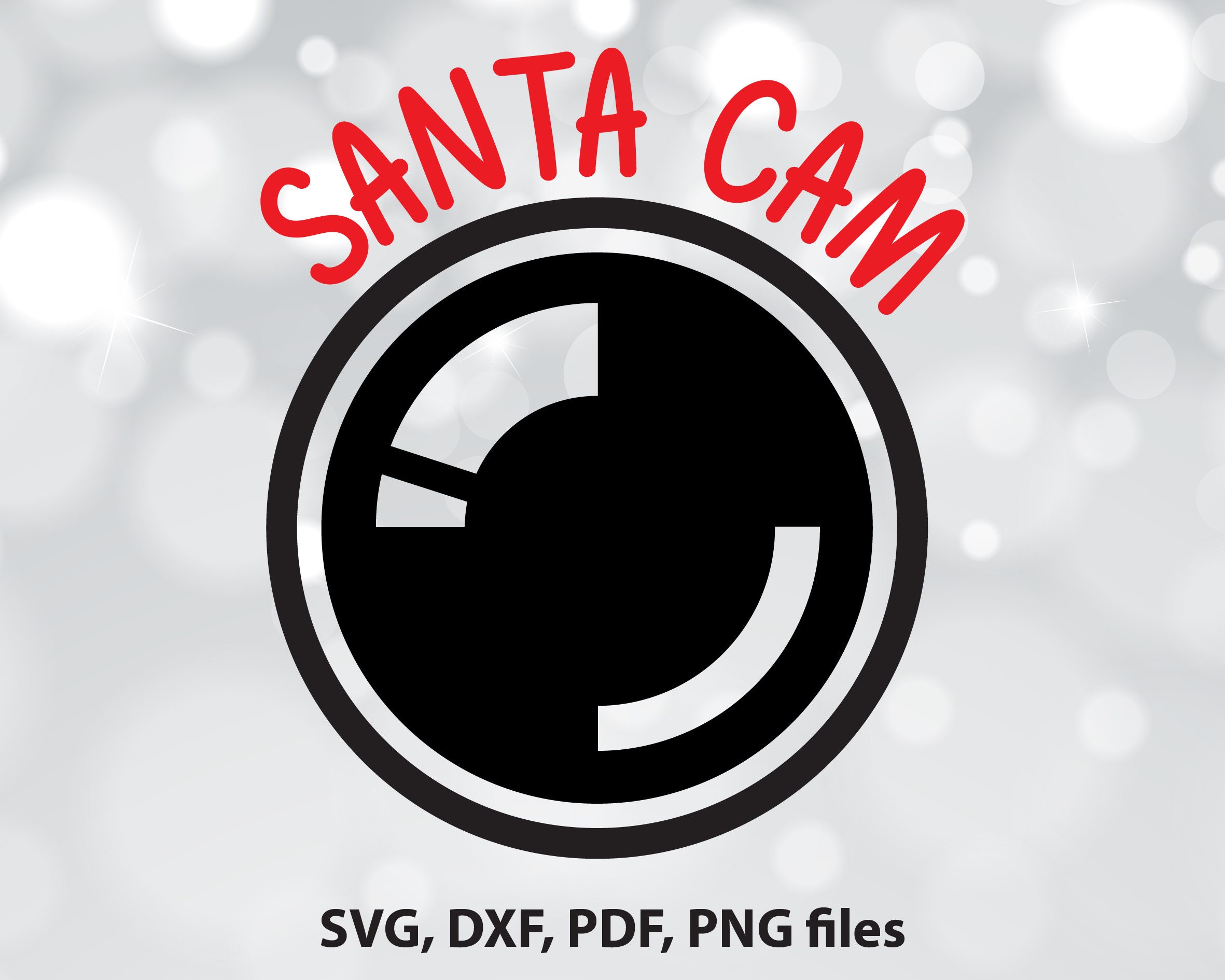 Santa Cam SVG DXF PDF png Files for Cutting Machines Cameo | Etsy