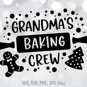 Omas Backcrew svg, Oma Weihnachtssvg, Cookie Baking Crew svg, Familienweihnachtssvg, Kinderbacken svg, Oma Backen Shirt Design