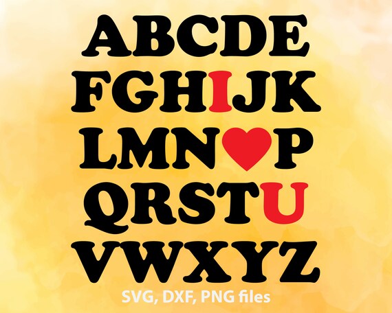 Download Valentine svg Alphabet svg Valentines day svg Love svg | Etsy