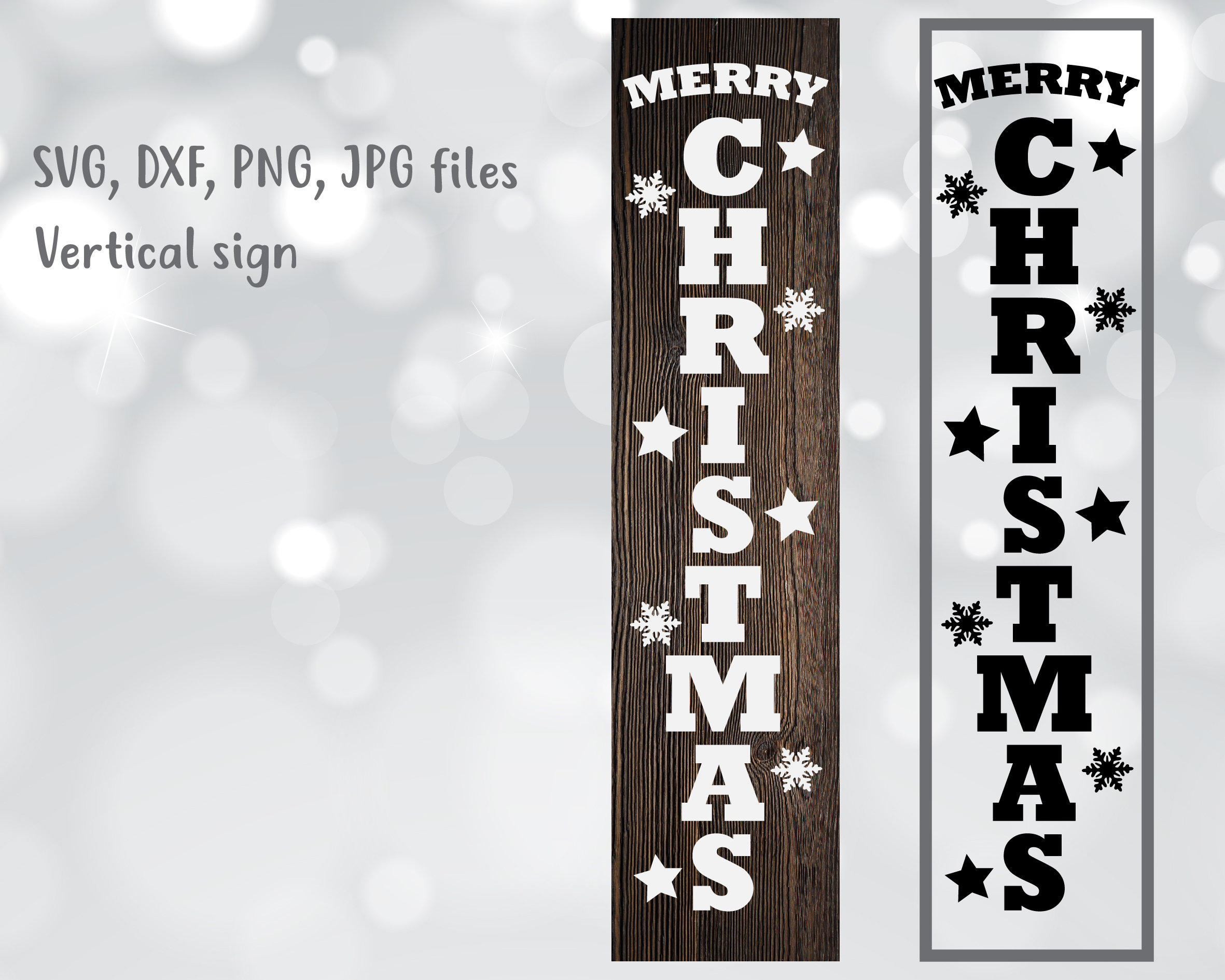 Download Merry Christmas SVG Vertical Sign svg Porch sign svg Merry ...