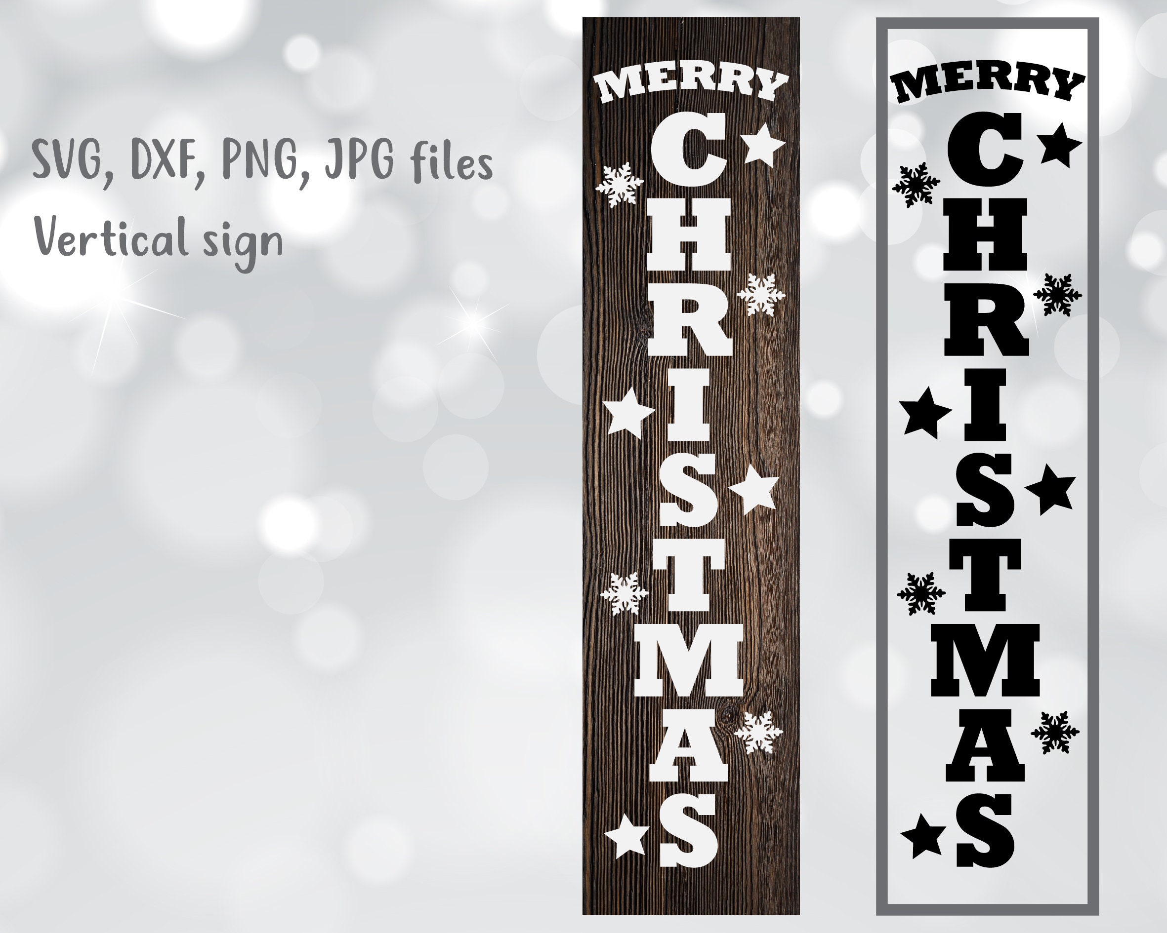 Download Merry Christmas SVG Vertical Sign svg Porch sign svg Merry ...