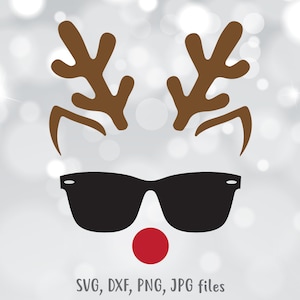 Renna SVG, Natale SVG, renna di Natale svg, disegno maglietta di Natale per bambini, Natale per bambini svg, Cricut e Silhouette - svg, dxf, png, jpg