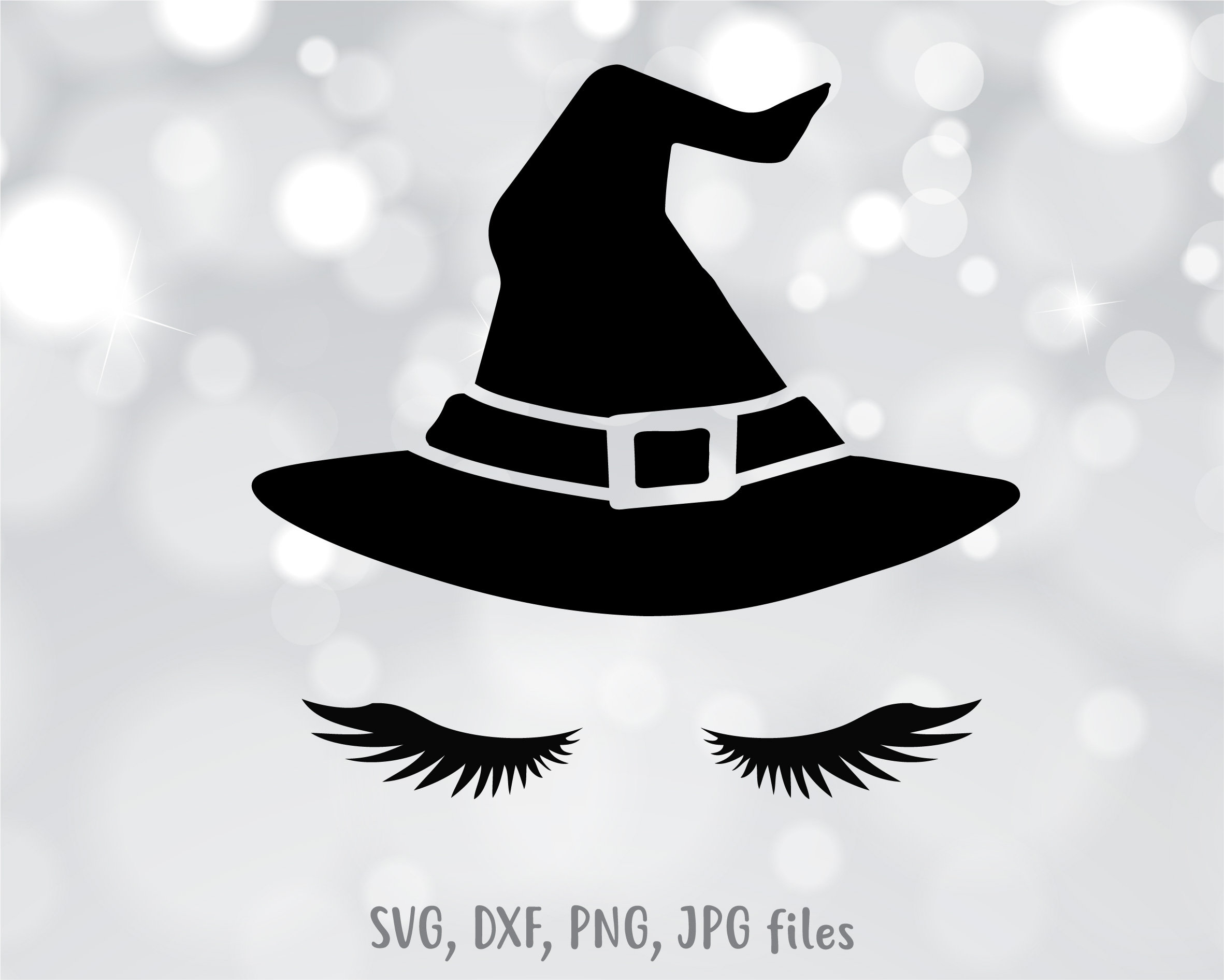 Cute Witch Face svg Girl Witch svg Witch with Eyelashes svg - Etsy México