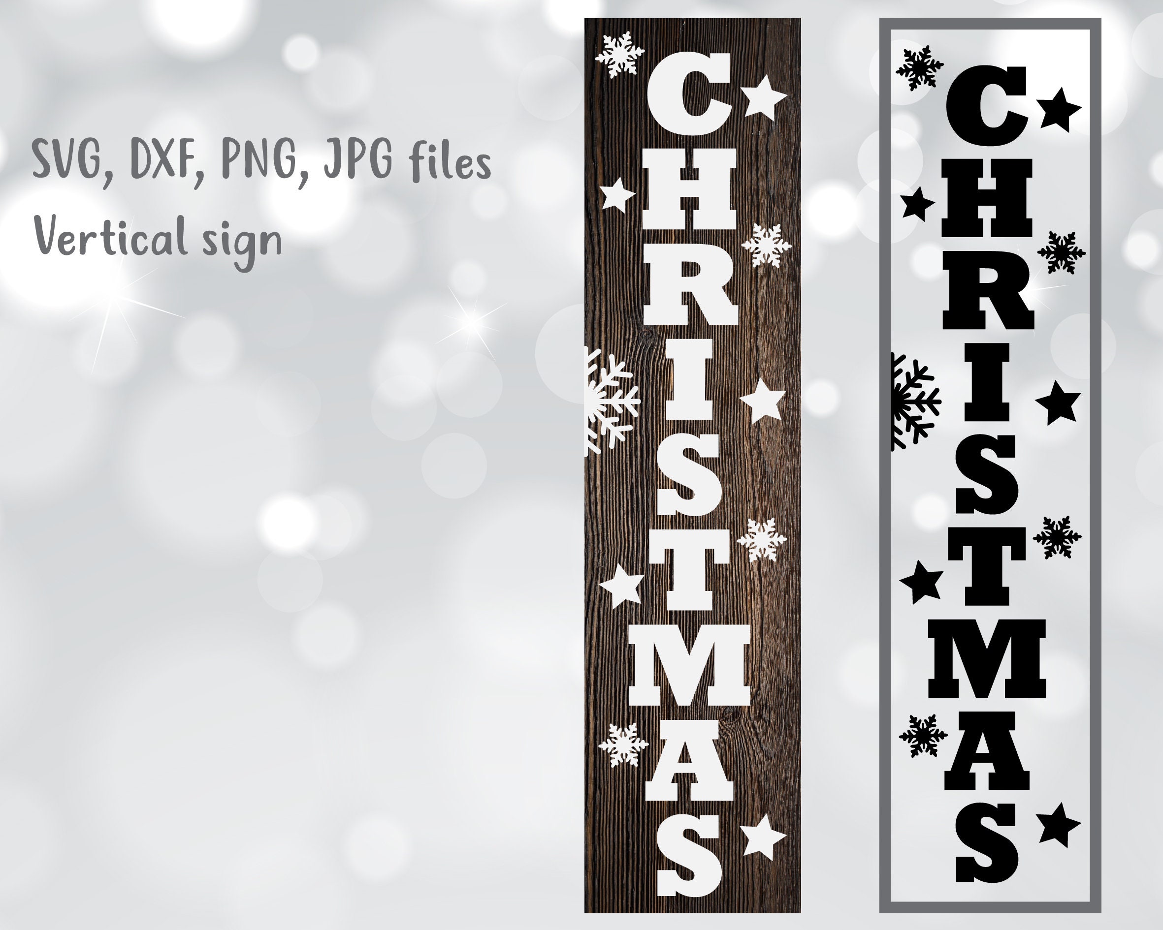 Download Free Christmas Svg Vertical Sign Svg Porch Sign Svg Christmas Etsy SVG DXF Cut File