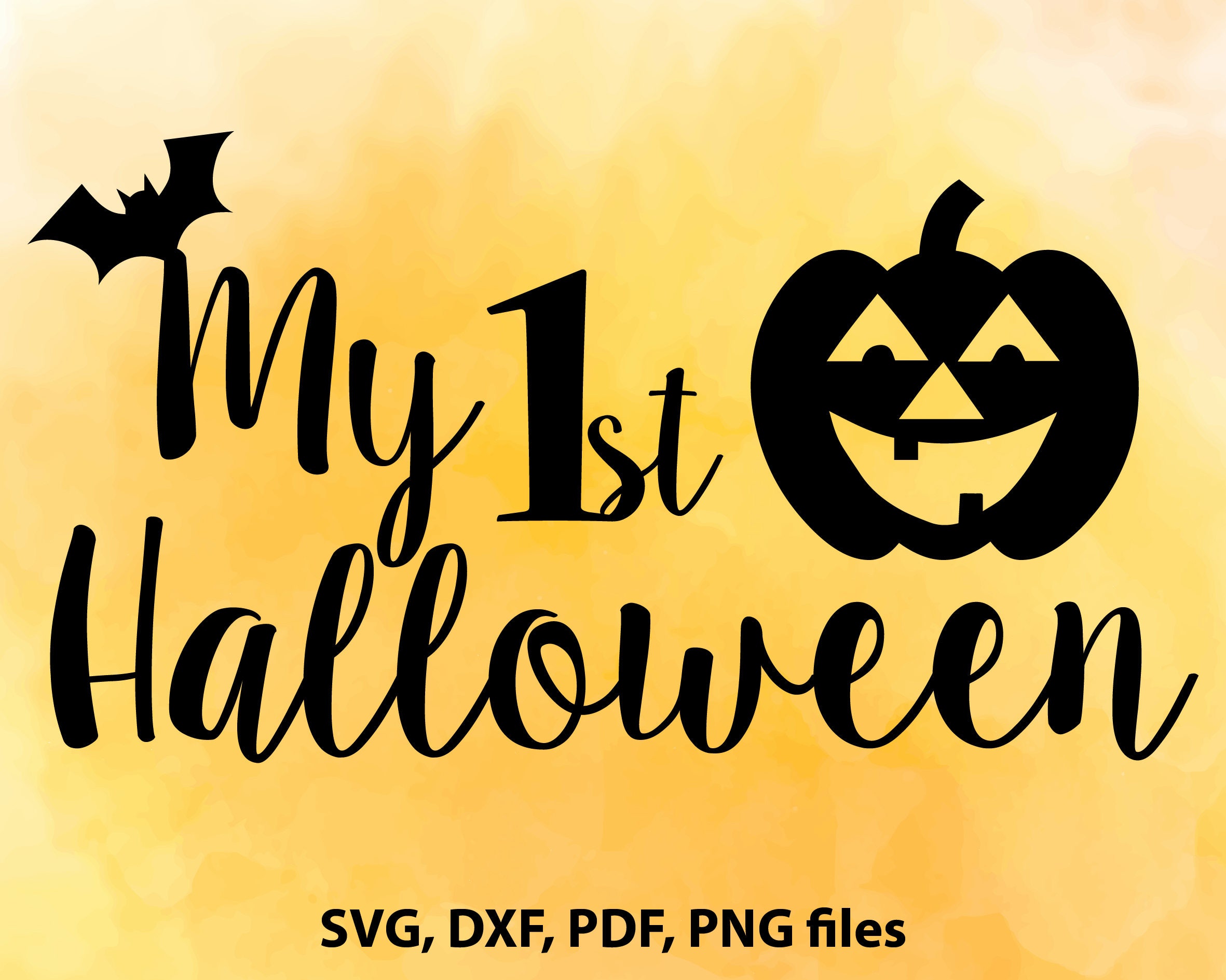 Download My 1st halloween SVG DXF PDF png Files for Cutting Machines | Etsy