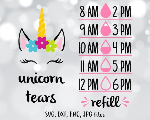 Download Unicorn Svg Water Tracker Svg Water Bottle Design Svg Etsy