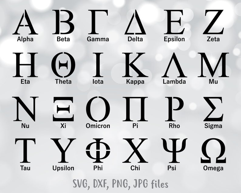 Stencil Greek Alphabet Svg Stencil Greek Letters Svg Stencil | Etsy