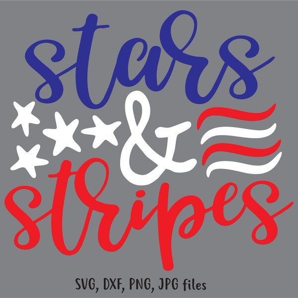 Stars and Stripes SVG, 4th of July SVG, America svg, Patriotic Shirt Design, Cricut & Silhouette