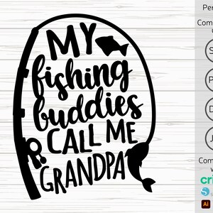 Meine Angelfreunde nennen mich Opa svg, Opa Angeln svg, Familienangeln svg, Opa svg, Opa Angeln Shirt svg