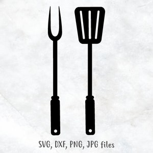 BBQ Grill Utensils svg, Cooking svg, Grilling Spatula & Fork svg, BBQ Decal svg, Men Barbecue svg, Grill Decor svg| Includes svg dxf jpg png