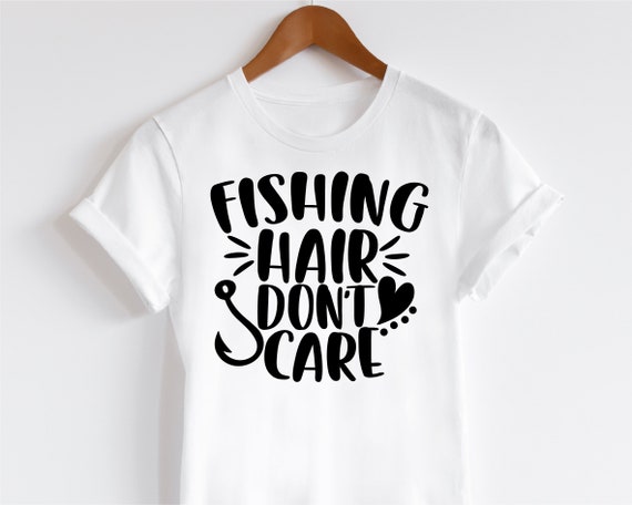 Fishing Hair Don't Care svg, Girl Fishing svg, Funny Fishing Saying svg,  Women Fishing svg,, Girl Fishing Shirt svg