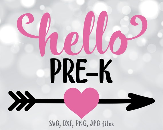 Hello Pre K Svg Hello Pre K Pre K Girl Svg Girl Back To Etsy