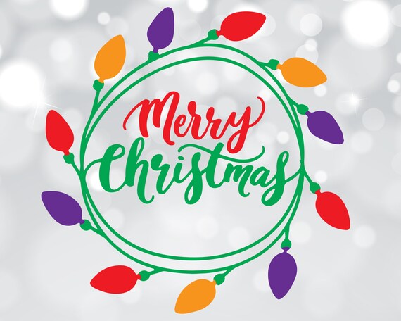 Download Free Merry Christmas Svg Christmas Svg File Christmas Lights Svg Etsy SVG DXF Cut File