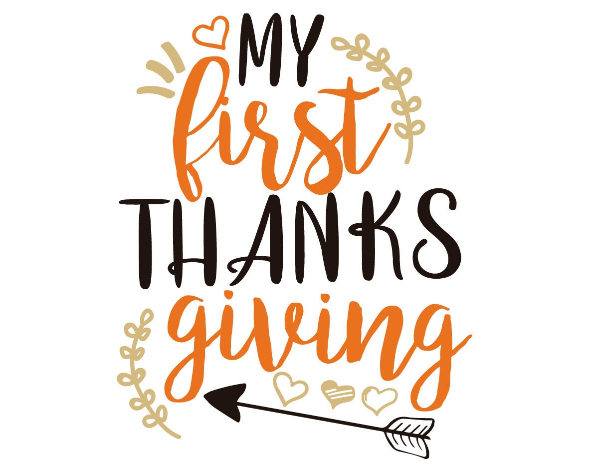 My First Thanksgiving SVG Thanksgiving SVG Baby Cut File - Etsy Sweden