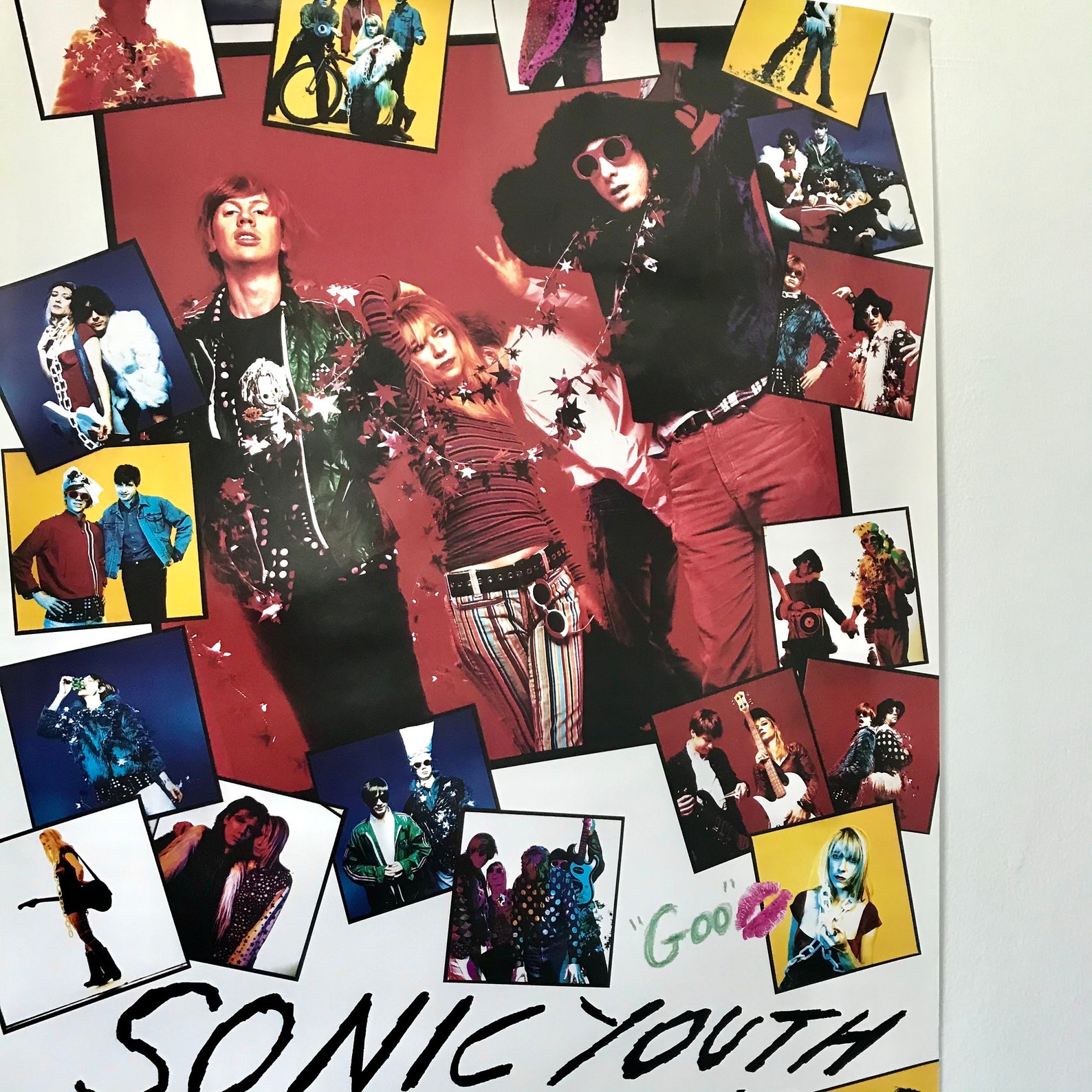 Vintage 1990 Sonic Youth Goo Promo Poster Kim Gordon Thurston Etsy Israel