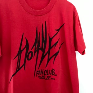 Vintage 1989 Doyle Fan Club Shirt The Misfits Danzig Samahin Jerry Only Pushead Black Flag Henry Rollins Minor Threat Fugazi Hate Breeders
