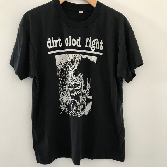 Vintage 1991 Dirt Clod Fight EP Shirt Dirtclodfig… - image 2