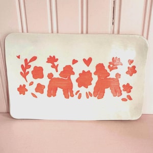 Small Ceramic Tray – Poodle Trinket Dish, Poodle Ring Dish, Small Bedside Table Catchall for Jewelry, Poodle Gift for Her, Handmade