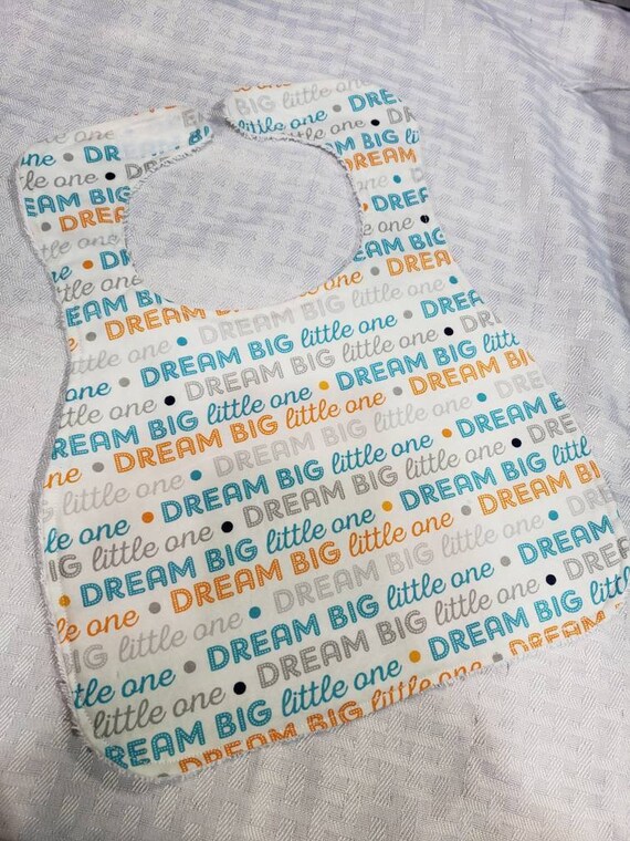 White 4 Plain Baby Feeding Bibs Cotton Terry Towelling Boys or Girls Pink Blue