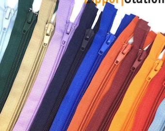 Choice of 11 Zipper Lengths /& 14 Colours Chunky Open Ended Zip Plastic Teeth