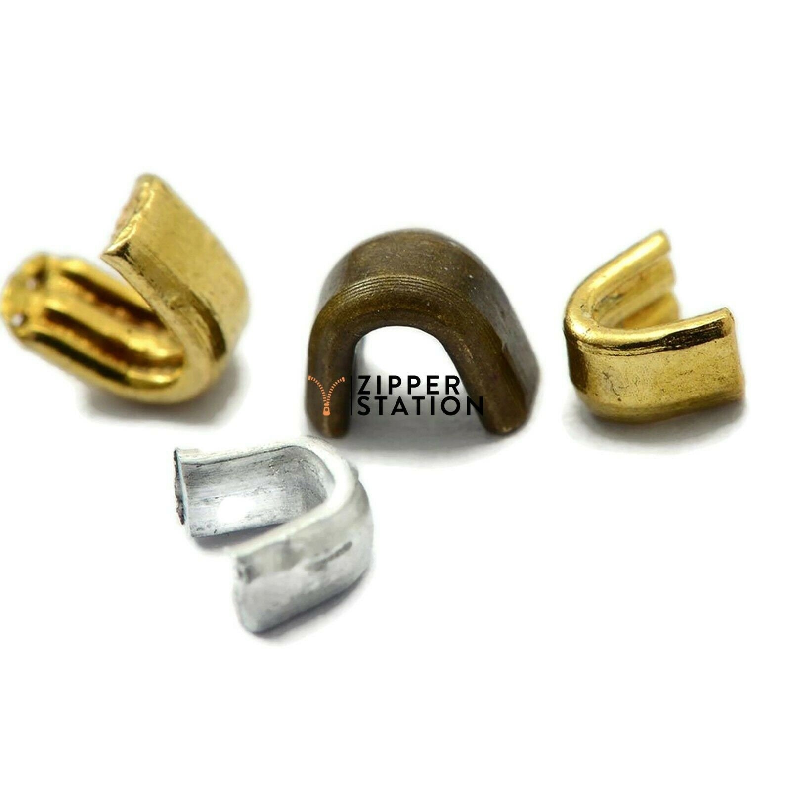 Zipper 5 Bottom Stop, Zip Stopper Repair. Gold, Silver and Brass -   Sweden