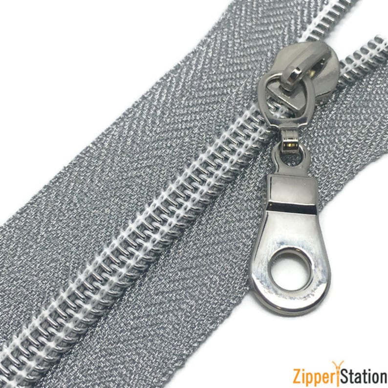 Metallic Continuous Nylon Coil Zipper No 5 Weight Metallic Etsy