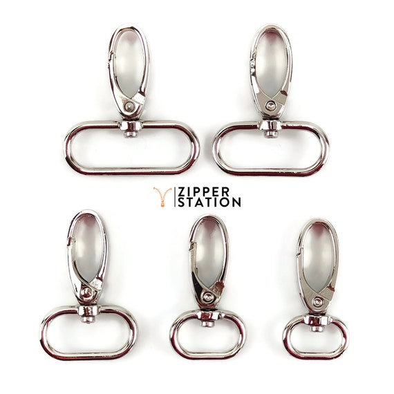 Silver Bag Clasps Lobster Swivel Trigger Clips Snap Hook 5 Sizes