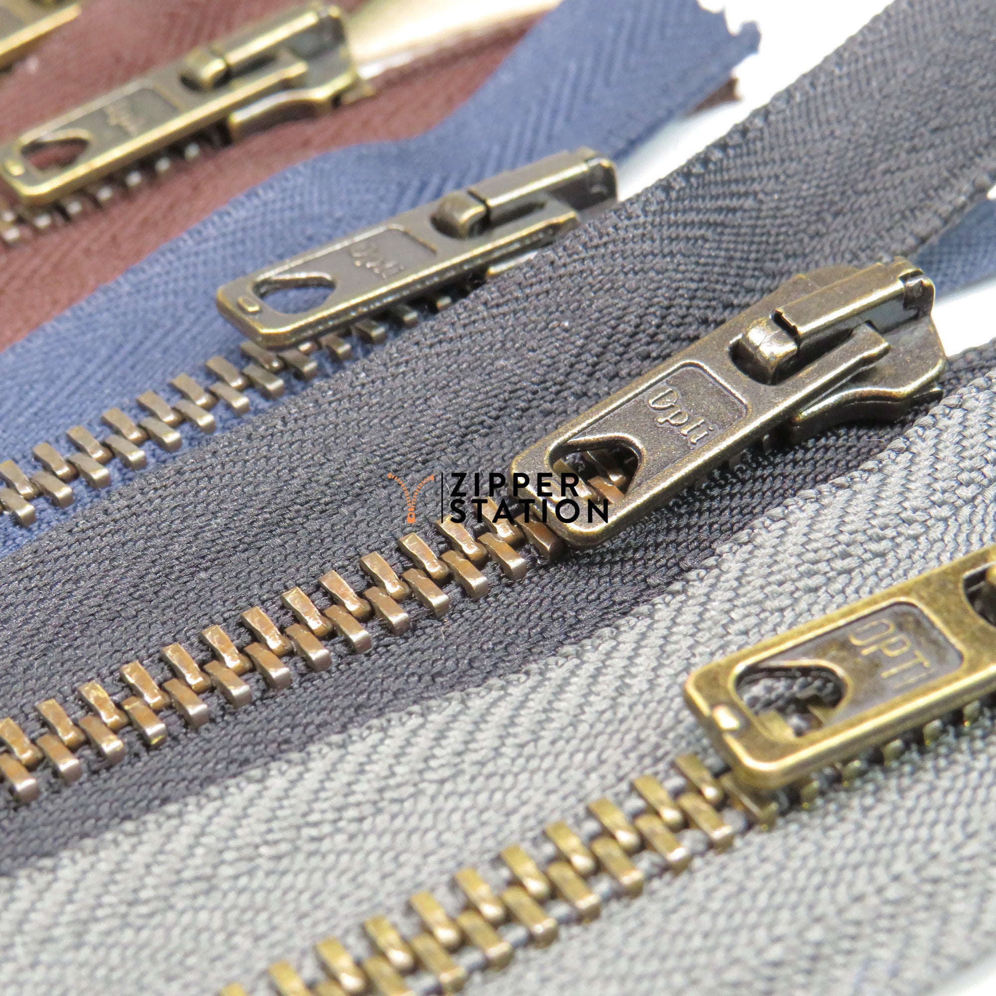 No5 Antique Brass Zips Open End Metal 5 Zippers 6 Colours Etsy UK