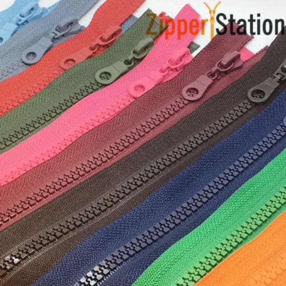 Chunky Open Ended Zip Plastic Teeth Choice of 25 Colours 11