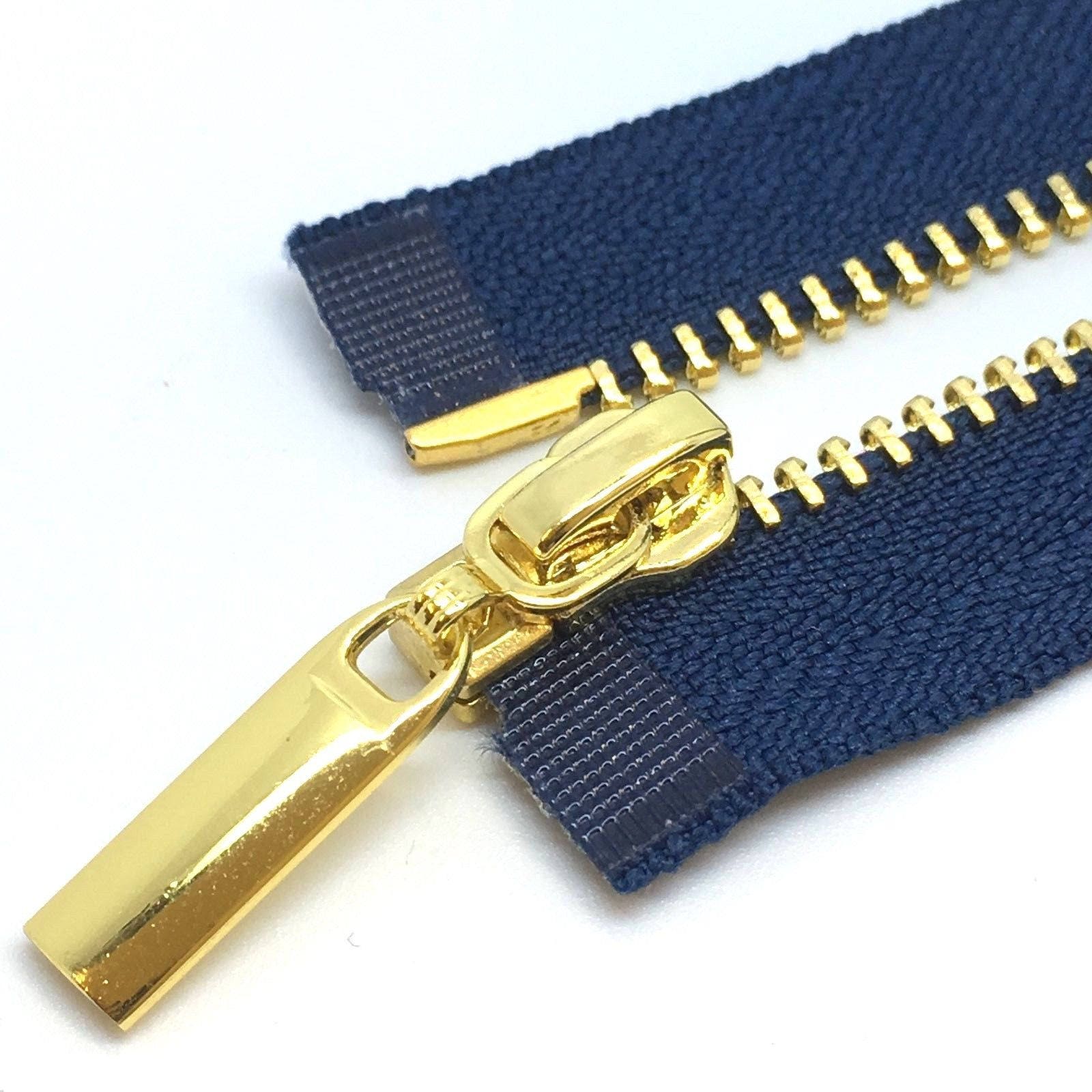 Heavy Duty No8 Polished Gold Teeth Zip/metal Open End Zipper PG8OE