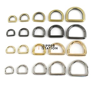 silver d ring, solid cast d-rings for bag making, dog leads and collars, purses and crafts